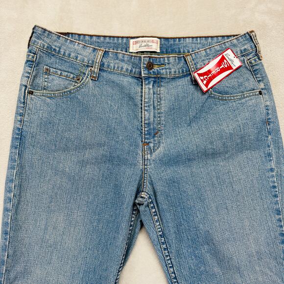 Levi Strauss Jeans Women 16 Short Med Wash Blue Denim Bootcut Stretch Low Rise - Picture 3 of 13